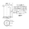 100 ml brown glass bottle - technical drawing